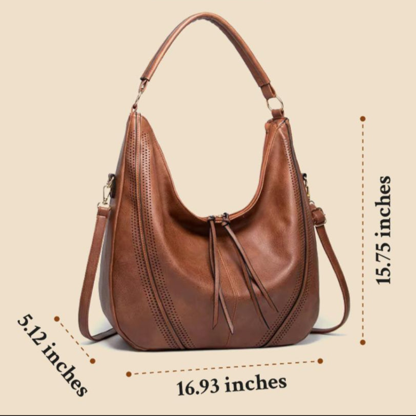 Women's Vegan Leather Hobo Bag | Stylish Slouchy Design with Adjustable Strap