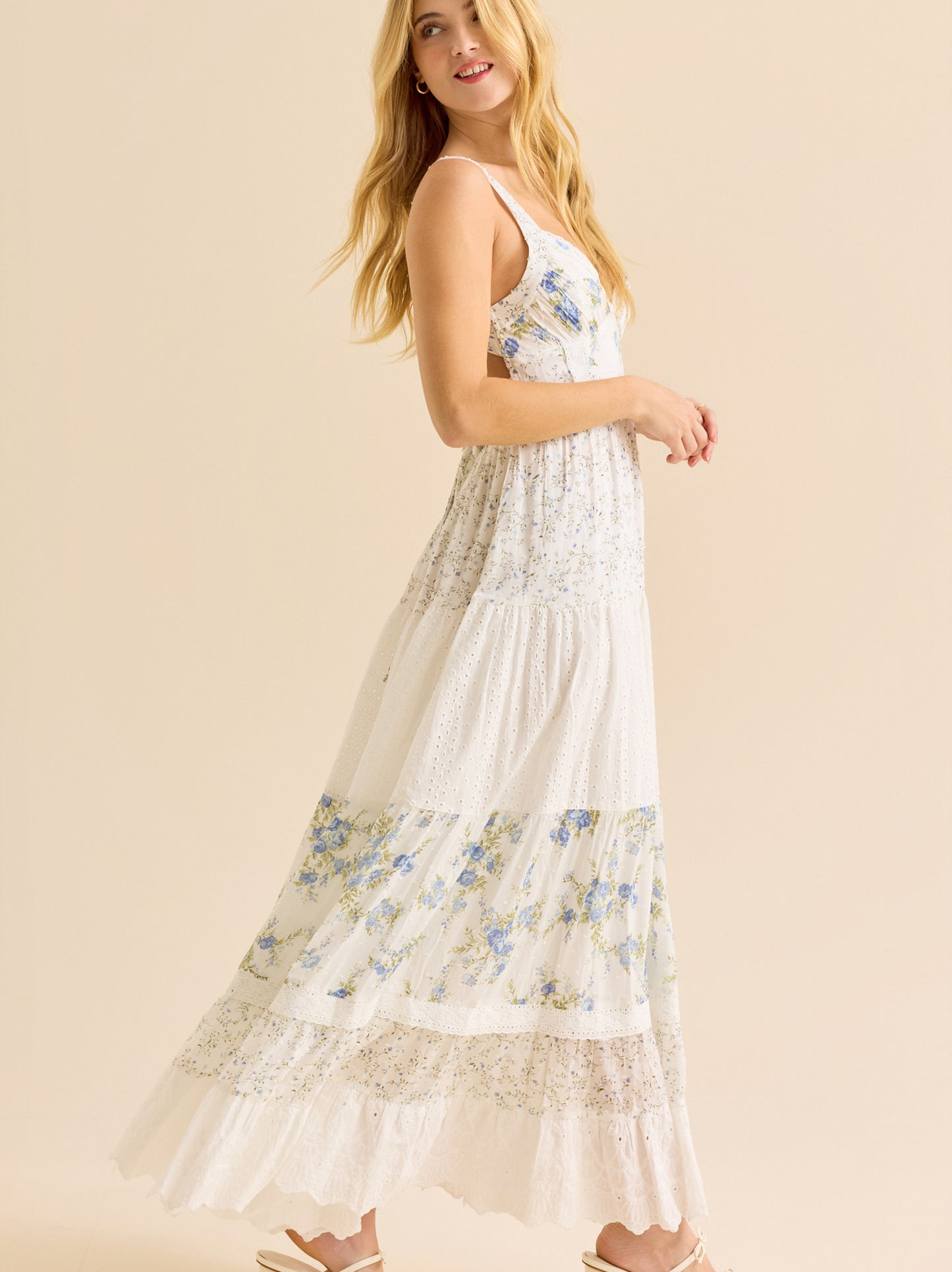 Adalynne Sleeveless Floral Maxi Dress