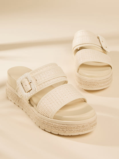 Raya Rafia Platform Sandals