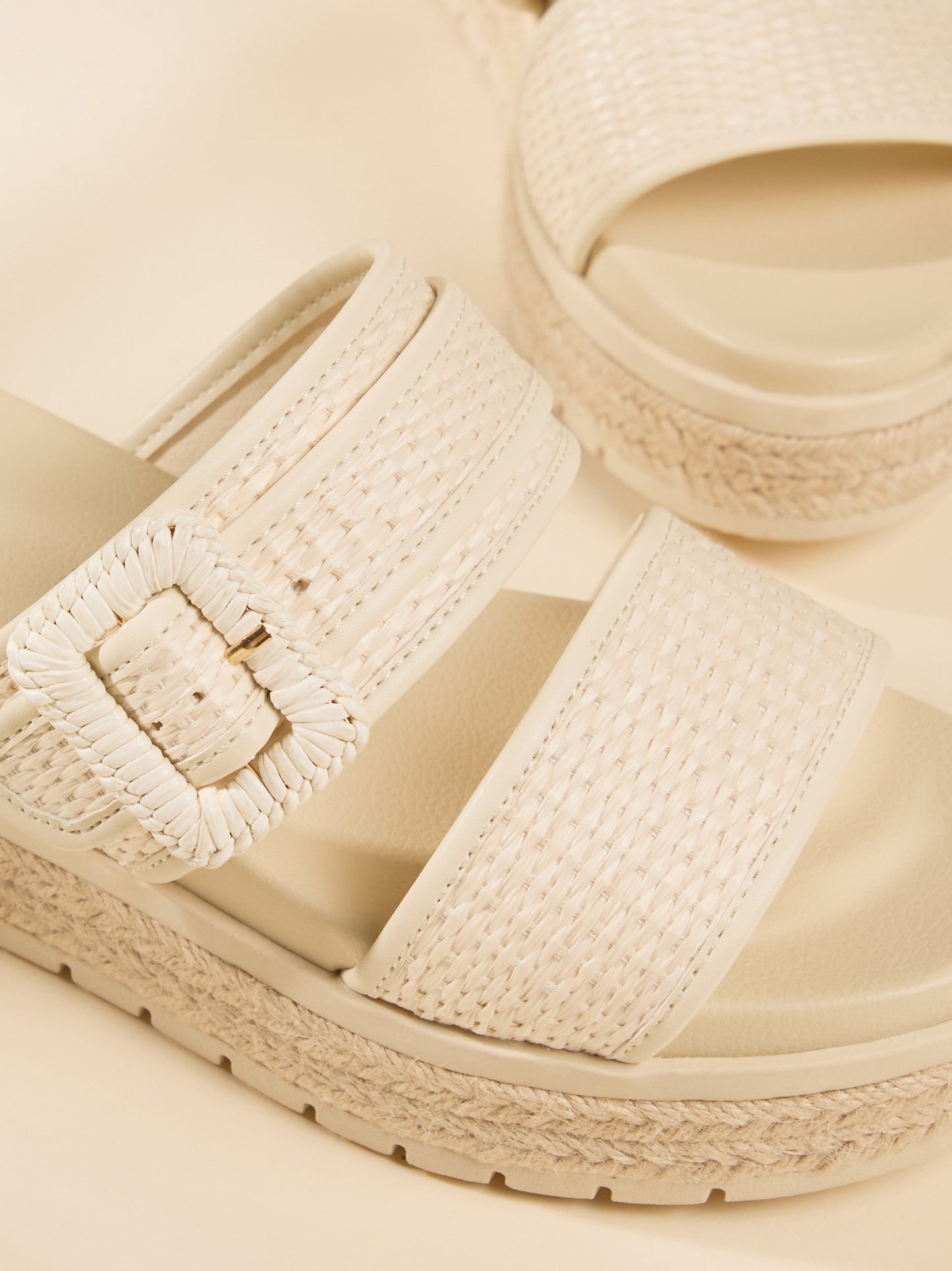 Raya Rafia Platform Sandals