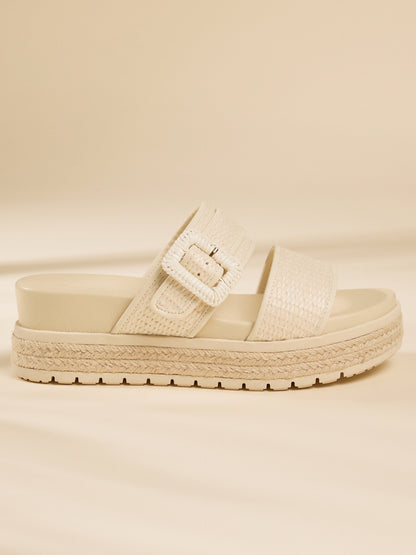 Raya Rafia Platform Sandals