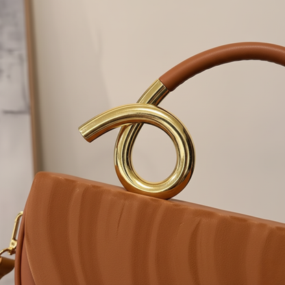 Women’s Handbag with Gold Handle