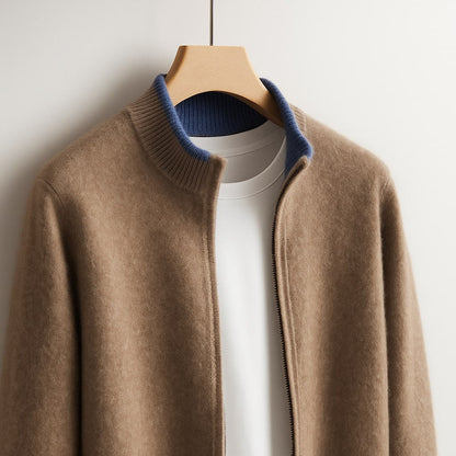 Bordeaux Merino Zip Jacket