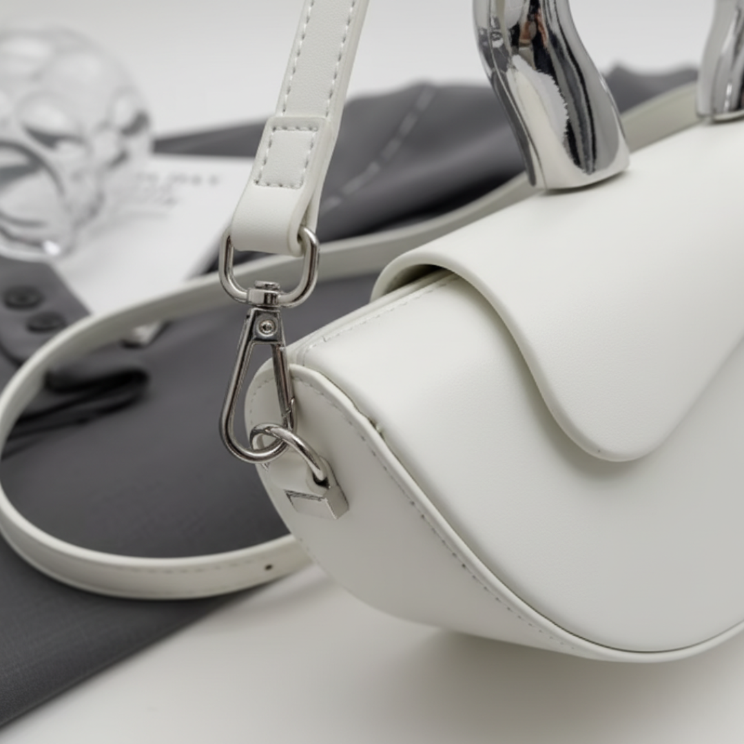 Women's PU Crossbody Bag Half-Moon Heart-Shaped Handle