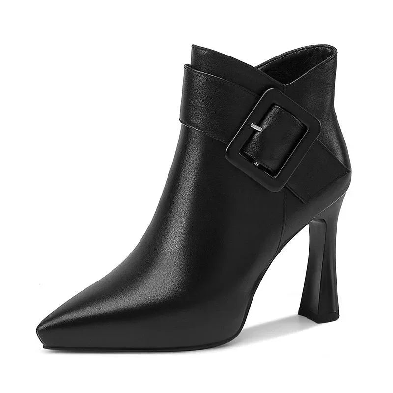 Women's Chic Buckle Accent High Heel Boots