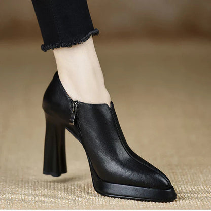 Women's Elegant High Heel Platform Block Pumps