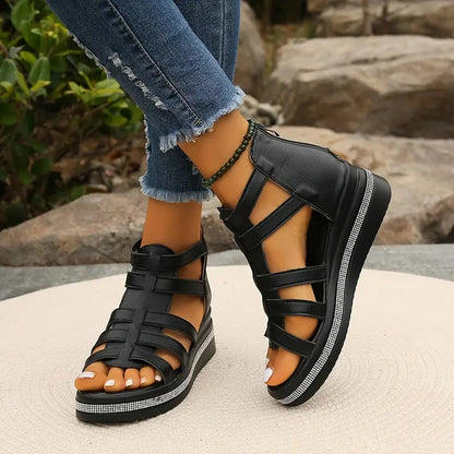 Women's Elegant Rhinestone Comfort Orthopedic Sandals