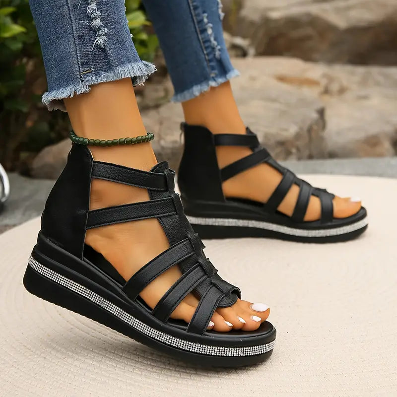 Women's Elegant Rhinestone Comfort Orthopedic Sandals