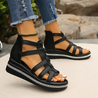 Women's Elegant Rhinestone Comfort Orthopedic Sandals