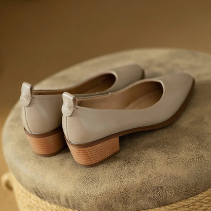 Women's Elegant Pointed Toe Block Heel Work Pumps