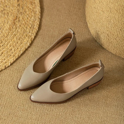 Women's Elegant Pointed Toe Block Heel Work Pumps