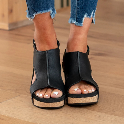 Women's Comfortable Suede Wedge Sandals for Summer