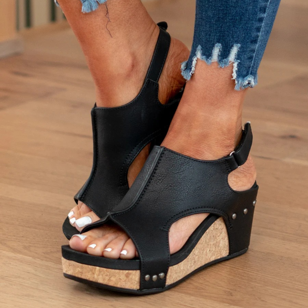 Women's Comfortable Suede Wedge Sandals for Summer