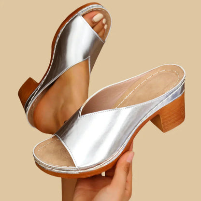 Women's Stylish Orthopedic Supportive Thick Heeled Sandals