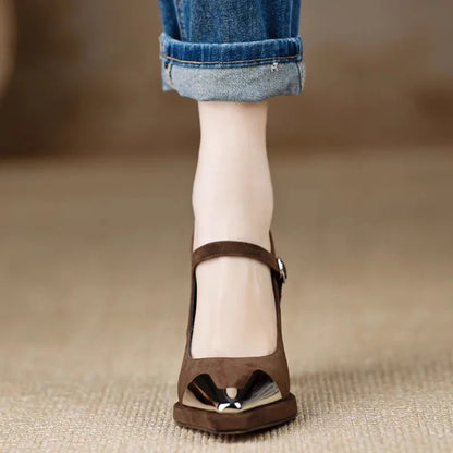 Women's Elegant High Heel Cap Toe Mary Jane Pumps