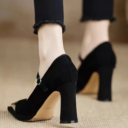 Women's Elegant High Heel Cap Toe Mary Jane Pumps