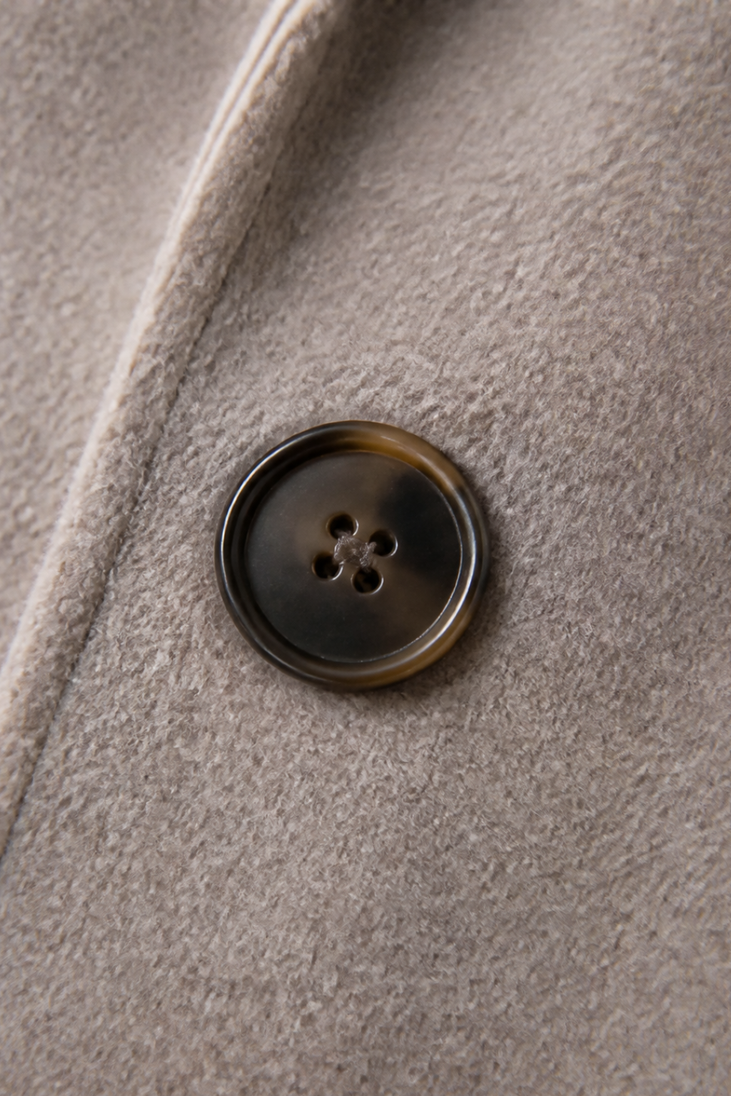 Albertina - Knit-Sleeve Double-Breasted Longline Coat