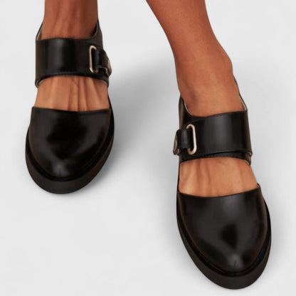 Women's Casual Adjustable Strap Pointed Toe Mary Jane Shoes