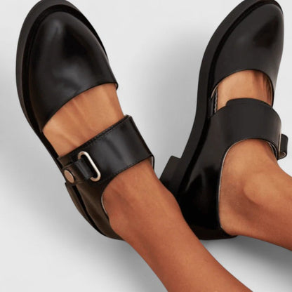 Women's Casual Adjustable Strap Pointed Toe Mary Jane Shoes