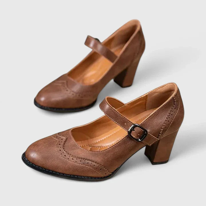 Women's Comfortable Block Heel Mary Jane Shoes