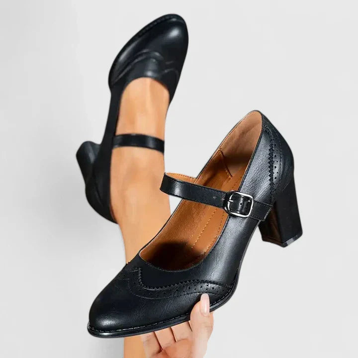 Women's Comfortable Block Heel Mary Jane Shoes