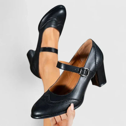 Women's Comfortable Block Heel Mary Jane Shoes