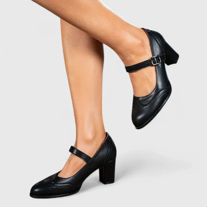Women's Comfortable Block Heel Mary Jane Shoes