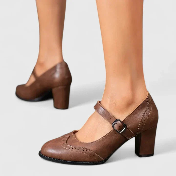 Women's Comfortable Block Heel Mary Jane Shoes