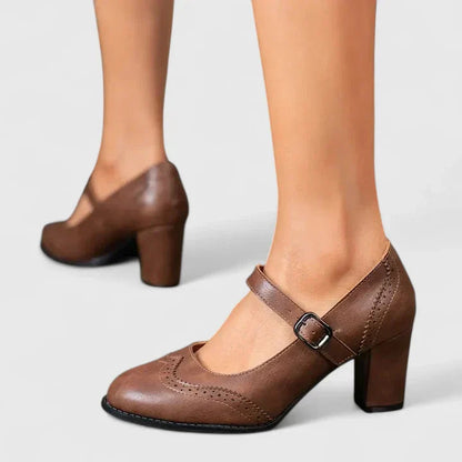 Women's Comfortable Block Heel Mary Jane Shoes
