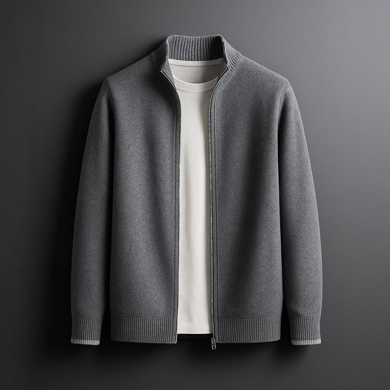 Bordeaux Merino Zip Jacket